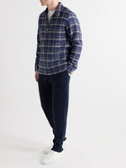 Mr P. - Tapered Pintucked Wool and Cashmere-Blend Sweatpants - Blue