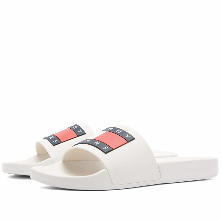 Photo: Tommy Jeans Women's Essential Flag Pool Slide in White