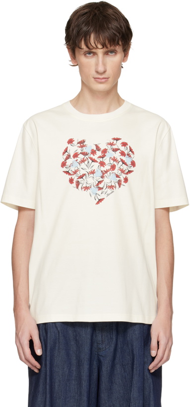 Photo: Lanvin Off-White Daisy Heart T-shirt