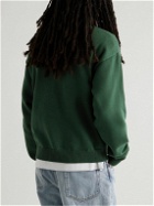Reese Cooper® - Logo-Intarsia Cotton Sweater - Green