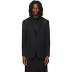 Simone Rocha Black Structured Slash Blazer