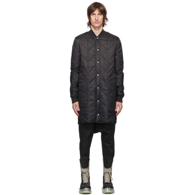 Photo: Rick Owens Black Quilted Liner Coat