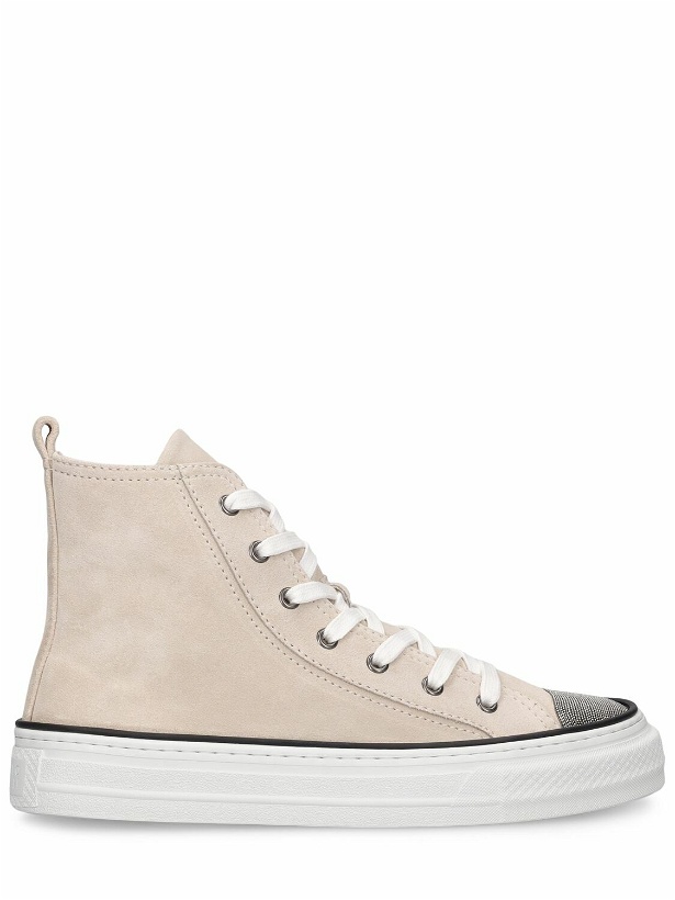 Photo: BRUNELLO CUCINELLI - 20mm Suede High Top Sneakers