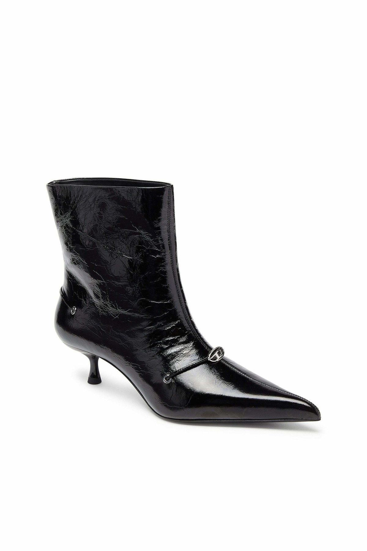Diesel D-Ten & Half - Ankle boots in naplak leather - Ankle Boots Womens in Black