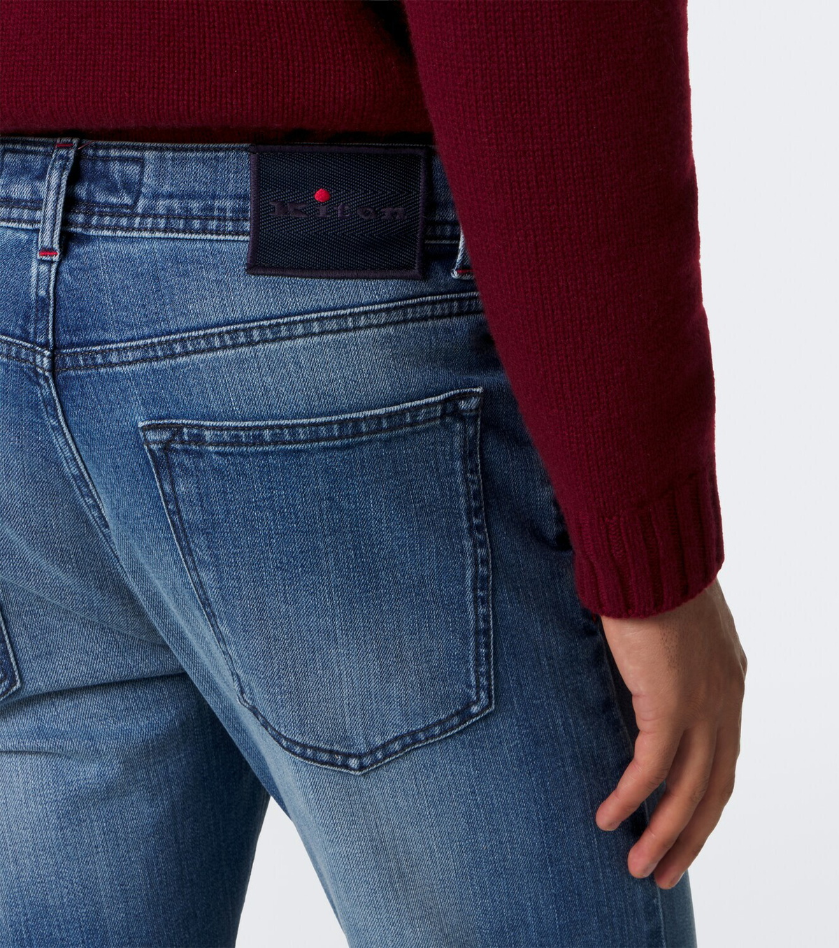 Kiton Faded slim jeans
