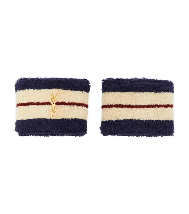 Photo: Saint Laurent - Striped cotton-blend wristbands