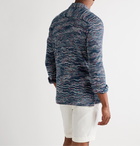 Missoni - Space-Dyed Crochet-Knit Cotton Shirt - Blue