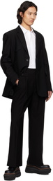 Feng Chen Wang Black Slashed Wide Trousers