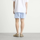 Calvin Klein Men's Medium Drawstring Swim Shorts in Penny Stripe/Blue Descent