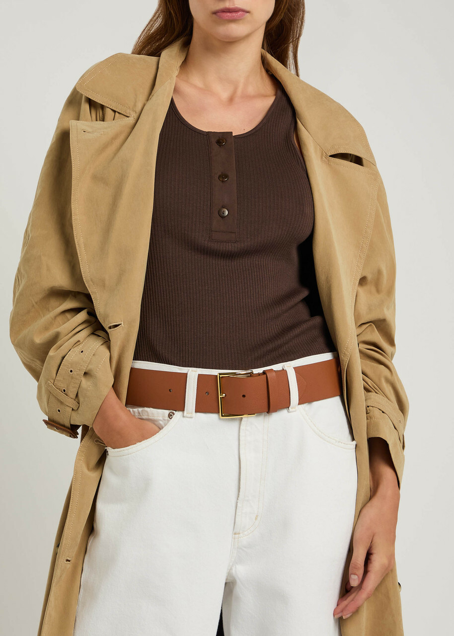 Andersons Belts Grained Leather Belt Brown