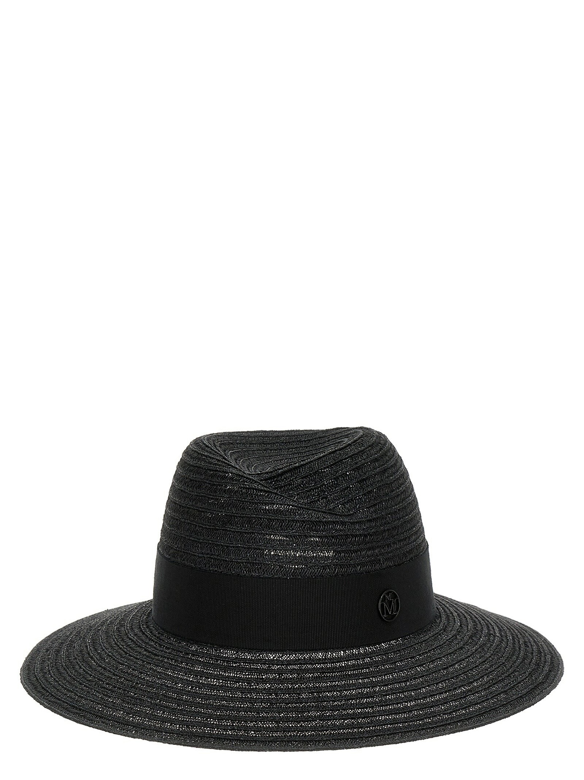 Kiki, black felt canotier hat, waterproof - Maison Michel Paris.