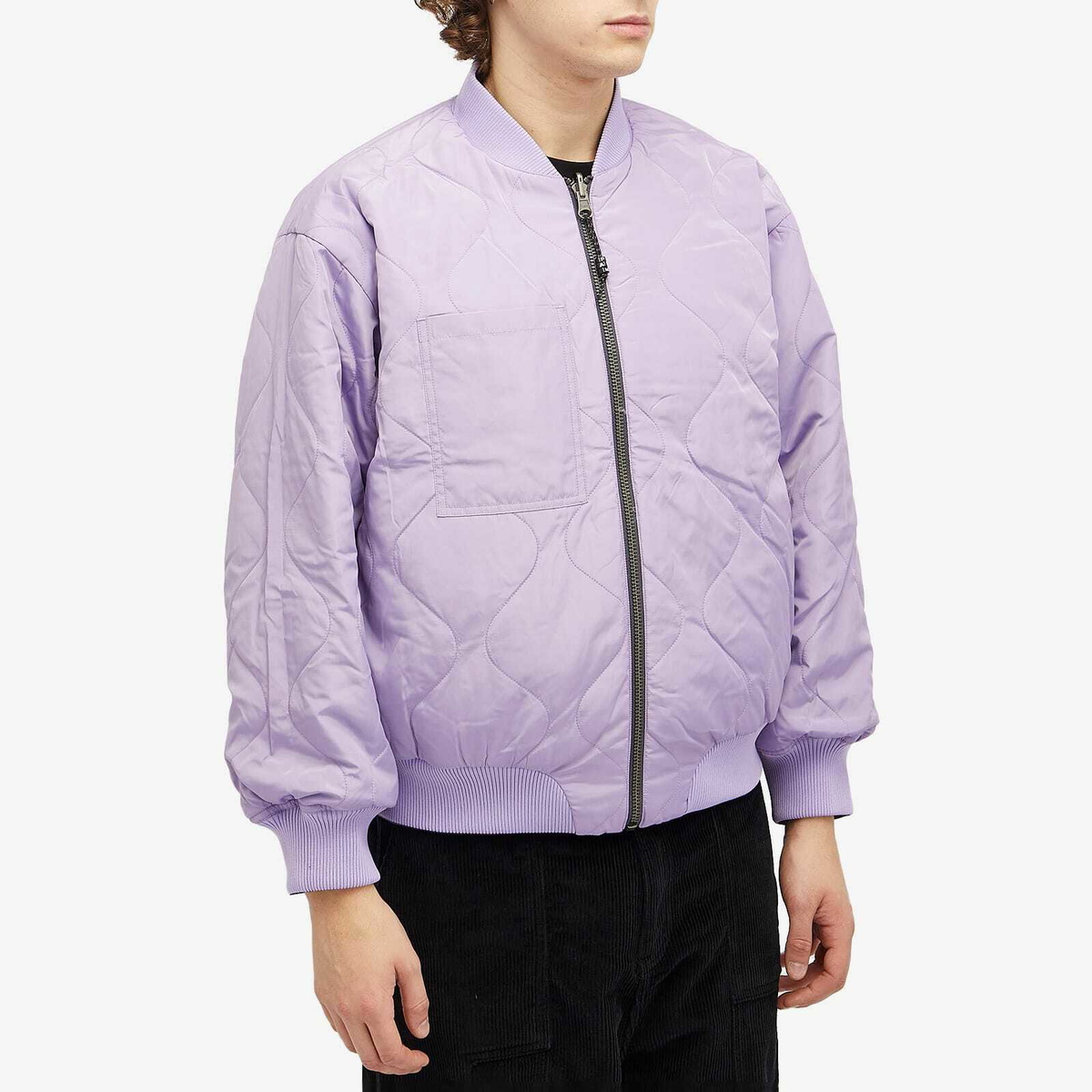 P.A.M. Men's Marking Reversible Bomber Jacket in Charcoal