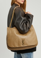 Saint Laurent - Women's Camel Jamie XL Leather Shoulder bag - Quilted, Two Chain & Leather Shoulder Strap - One Size