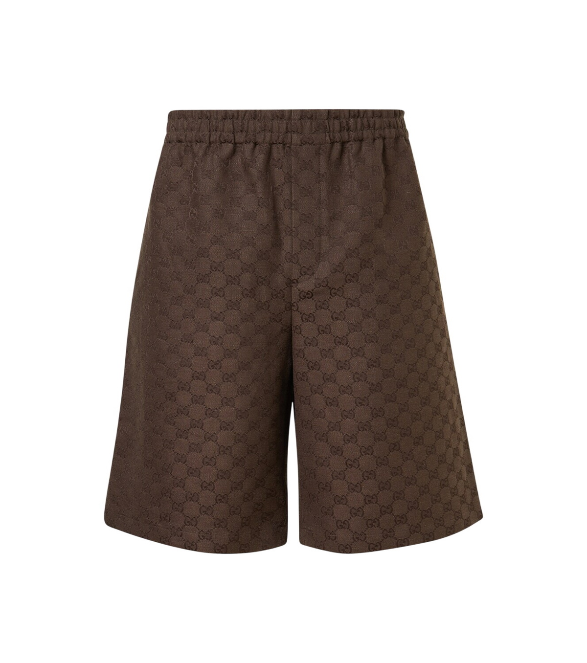 GUCCI - Webbing-Trimmed Monogrammed Tech-Jersey Drawstring Shorts