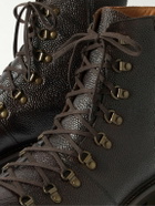 Grenson - Brady Pebble-Grain Leather Boots - Brown