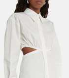 Victoria Beckham - Cotton cutout shirt minidress