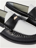 RHUDE - Embellished Two-Tone Leather Penny Loafers - Multi