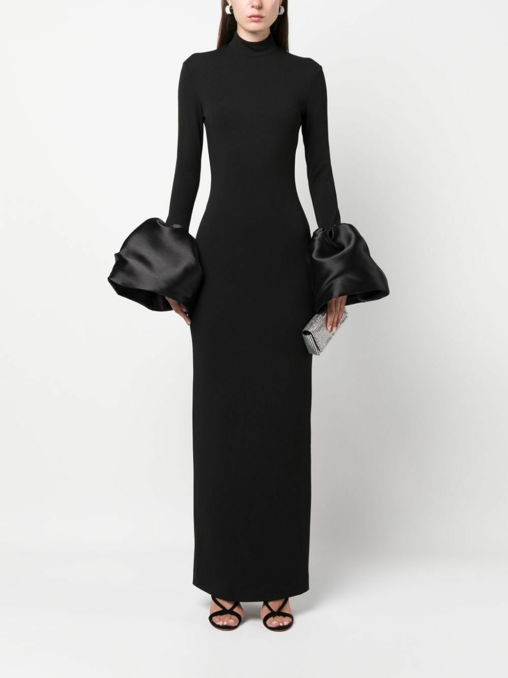 関税込【SOLACE LONDON】The Viviana Crystal Maxi Dress Black The Viviana Crystal Maxi Dress in Black – Solace London