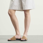 Vagabond Shoemakers Women's Effie Suede Slide Sandal in Dark Sand