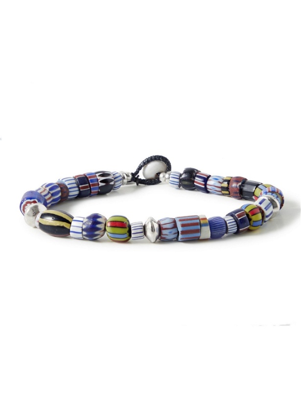 Photo: Mikia - Multi-Stone and Sterling Silver Beaded Bracelet - Blue