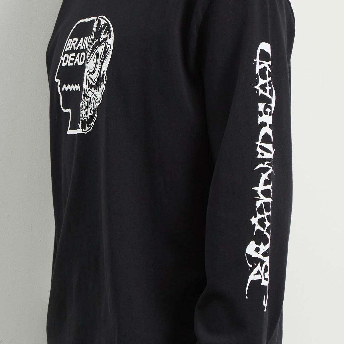 Brain Dead Men's Skull Mech Long Sleeve T-Shirt in Black
