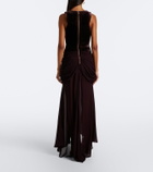 Zimmermann Valiant cutout draped velvet gown