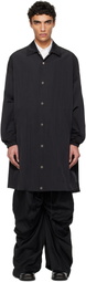 FUMITO GANRYU Black Long Coach Coat