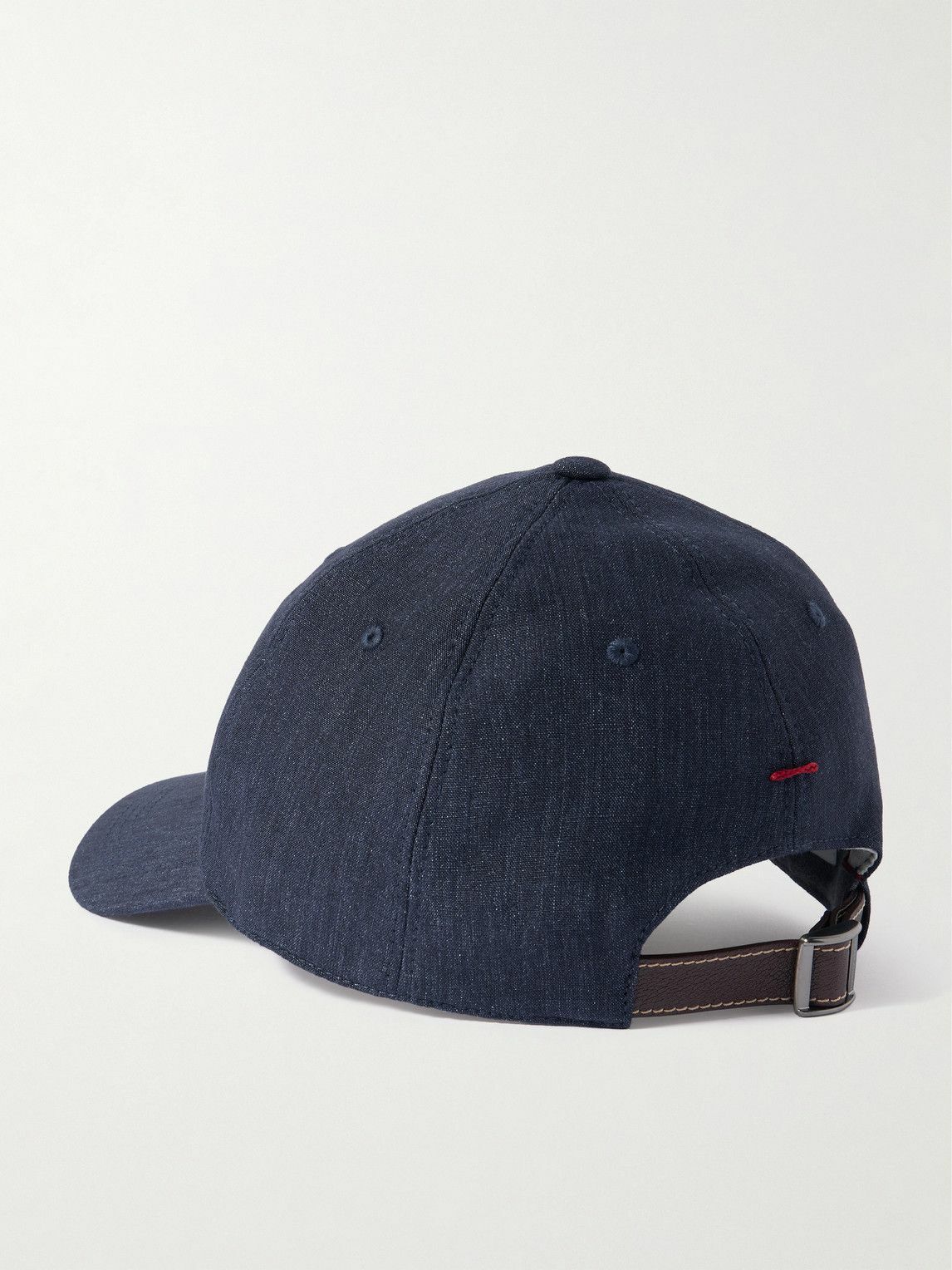 Brunello Cucinelli - Logo-Embroidered Linen Baseball Cap - Blue