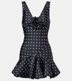Rodarte Polka-dot silk twill minidress