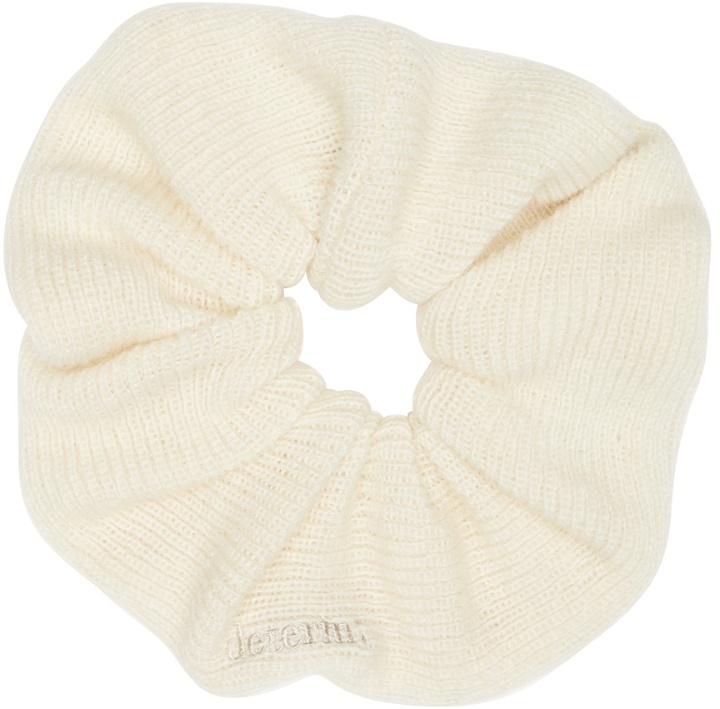 Photo: determ Off-White Collagen Fabric Knit Scrunchie