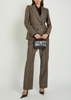 Blaze Milano Fox Pleated Straight-leg Wool-blend Trousers Brown