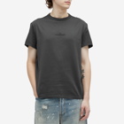 Maison Margiela Men's Embroidered Text Logo T-Shirt in Washed Black