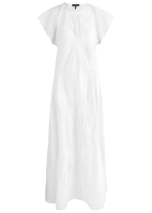 Photo: Rag & Bone Delancy Broderie-anglaise Ramie Maxi Dress White