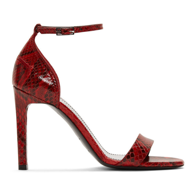 Givenchy Red Python Heeled Sandals Givenchy