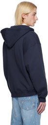 Axel Arigato Navy Maine Zip-Up Hoodie