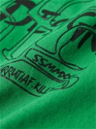 4SDesigns - Printed Cotton-Jersey T-Shirt - Green