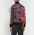 Palm Angels - Slim-Fit Webbing-Trimmed Printed Tech-Jersey Track Jacket - Multi