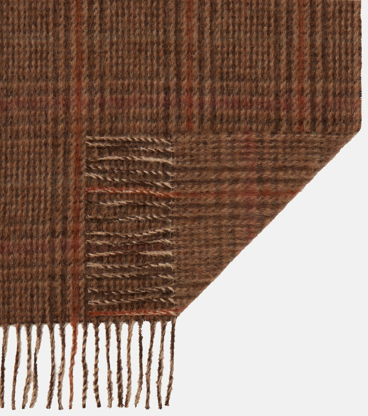 Loro Piana Checked silk and alpaca-blend scarf