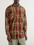 OrSlow - Checked Cotton and Linen-Blend Shirt - Brown