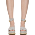 Chloe Grey Suede Lauren Espadrille Sandals