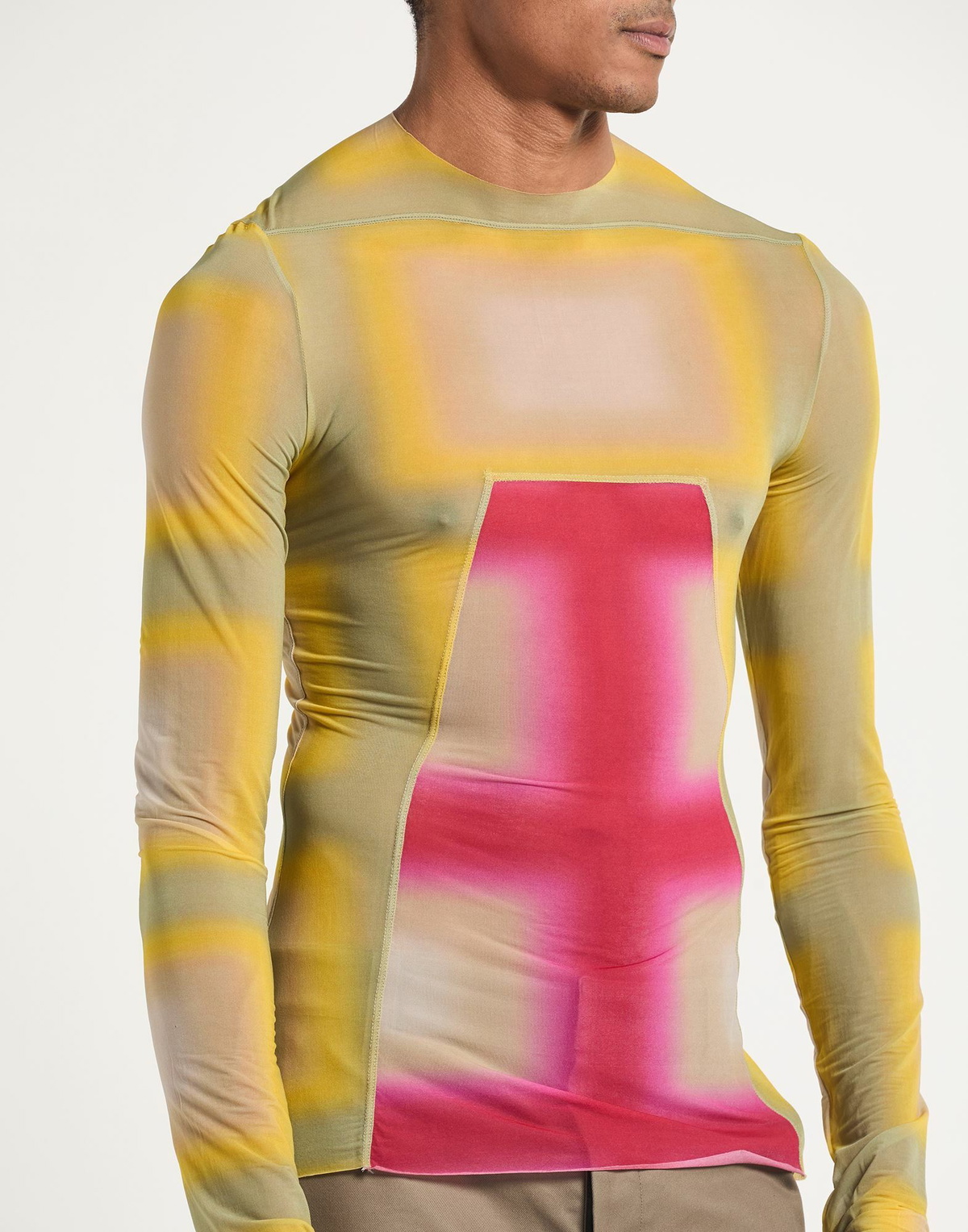 Rick Owens Mens T-shirt in Yellow