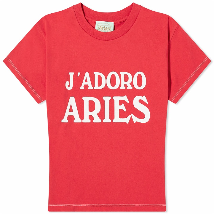 Photo: Aries Women's J'Adoro T-Shirt in Red 