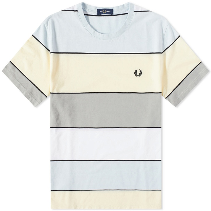 Photo: Fred Perry Authentic Men's Bold Stripe T-Shirt in Ice Cream