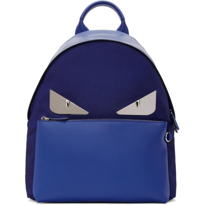 Photo: Fendi Blue and Navy Bag Bugs Backpack
