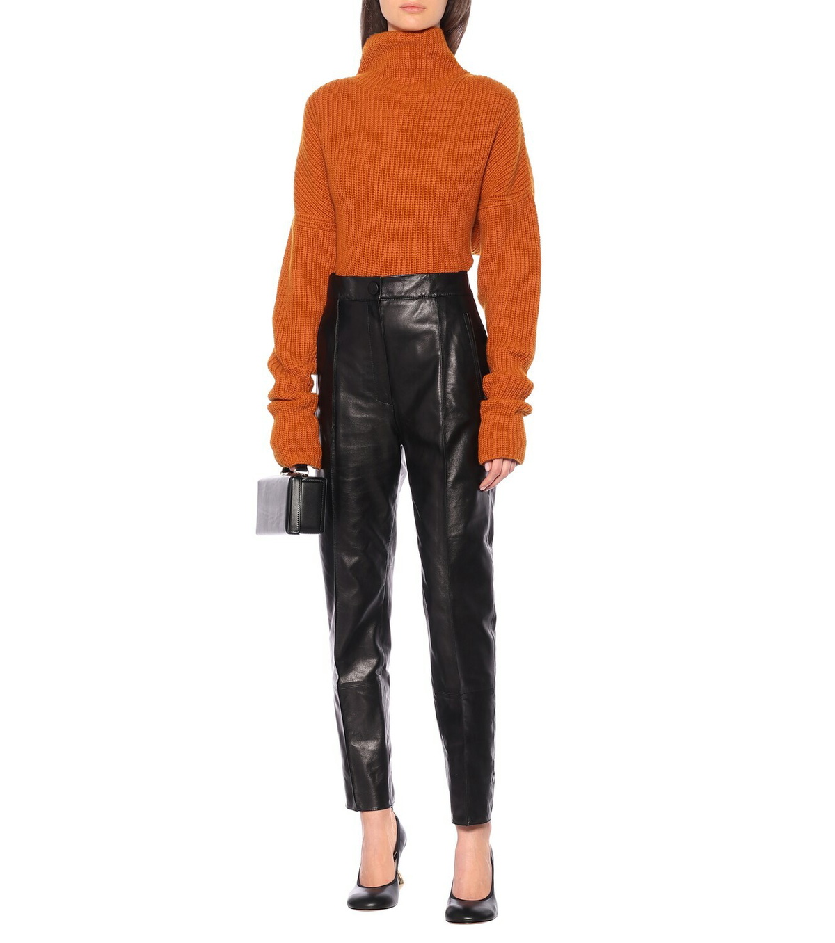 Petar Petrov Hogan high-rise leather pants