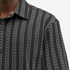 Off-White Men's Arrow Stripe Vacation Shirt in Black Ivory
