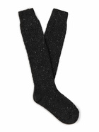 Loro Piana - Gisborne Cashmere-Bouclé Socks - Black