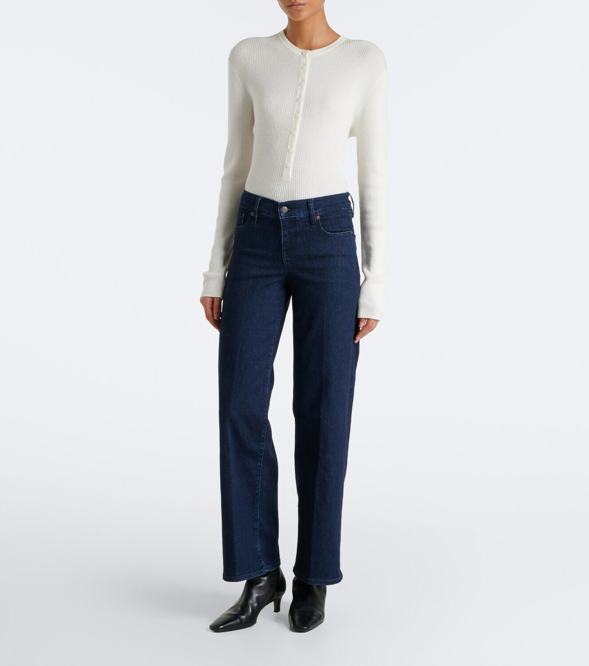 Frame Low Rise wide-leg jeans