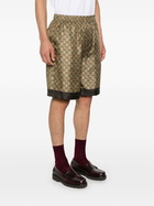 Gucci Gold GG Horsebit-Print Shorts