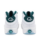 Reebok Men's Question Mid Sneakers in White/Forest Green/Orange Flare